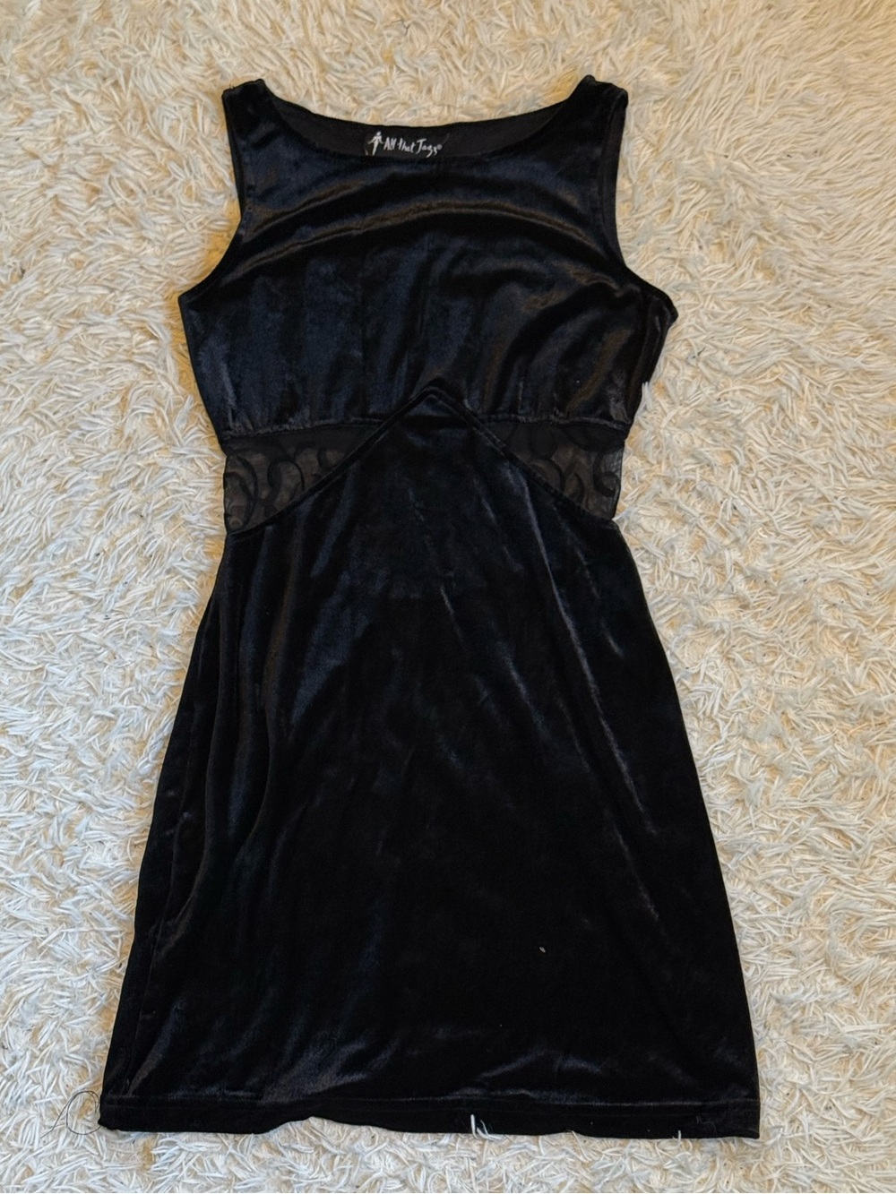 All That Jazz y2k Black velvet mini dress